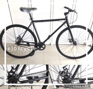 Fixie Bike 700C Fixed bicycle disc brake basikal