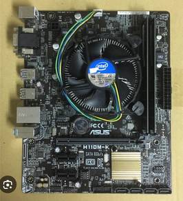 Intel i5-7400 (cooler included) + ASUS H110M-K Mot