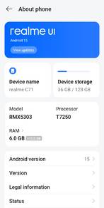 Realme C71 with box (Green Colour)