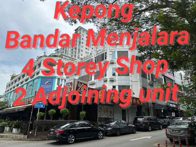 Kepong Bandar manjalara,4 Storey, 2 Adjoining Unit Shop for Sale