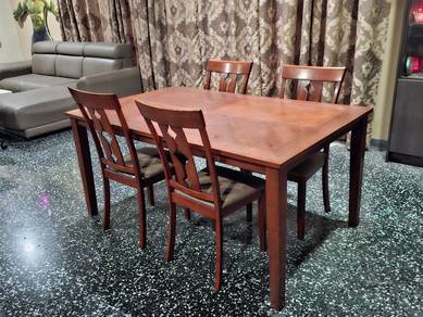 Wooden Dining Table Set With 4 Chairs Set