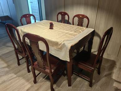 Vintage Wooden Sofa Set & Dining Table Set