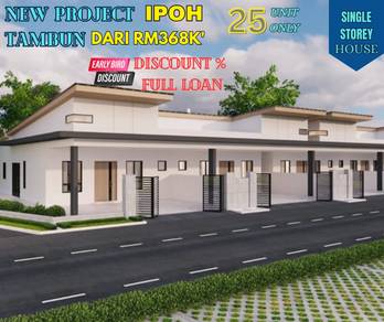 Perak@ipoh tambun /new 1 sty house project /4 rooms, 2 toilets