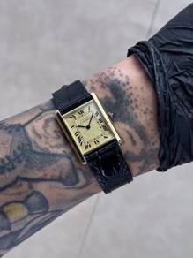 24x31mm 1980s Cartier Tank Vermeil Must De Champag