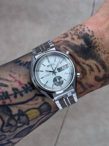 37mm 1972 Seiko Silver Panda 7018 Monoregister