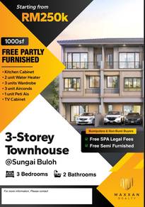 Rumah RSKU paling MURAH, Cantik, FREE FURNITURE di Sungai Buloh