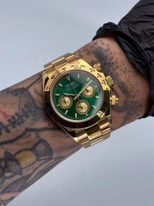 Custom Seiko Mod 39.5mm GreenGoldJohnMayer Daytona
