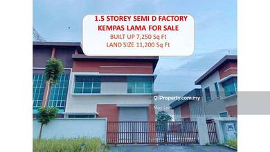 1.5 Storey Semi D Factory, Renovated @ Jalan Kempas Lama, Johor Bahru