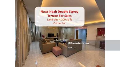 2-Storey Terraced House Corner Lot, Semi-Furnished @ Taman Nusa Indah