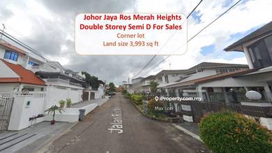 Double Storey Semi Detached House Corner, Freehold @  Johor Jaya
