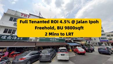  .🟥ROI 4.5%,  Jalan Ipoh🟥4.5 Storey Shop, Freehold, Full Tenanted
