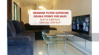 Superlink Double Storey, Freehold 5 Rooms @ Iskandar Puteri (Nusajaya)
