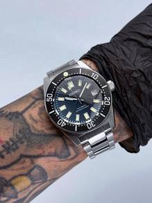 Custom Seiko Mod 40mm Gloss Black 62Mas Silver SPB