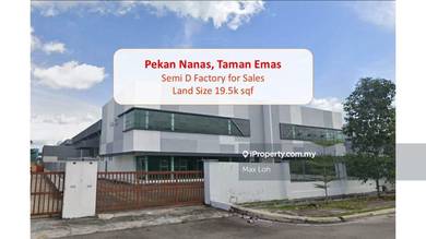 1.5 Semi Detached Factory, Freehold@ Taman Emas @ Pekan Nanas, Johor
