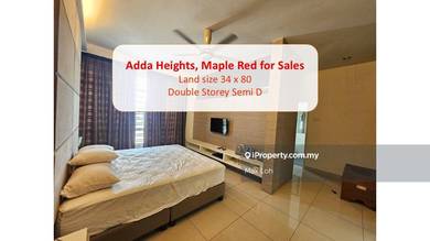 Double Storey Semi D With 4 Bedrooms @ Adda Heights Maple Red