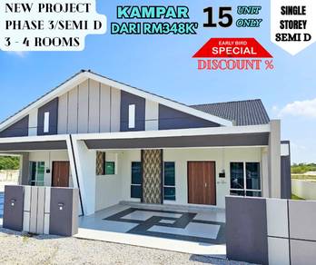 Perak@kampar single storey/Big SemiD/3 & 4 Room/Open register now🎉