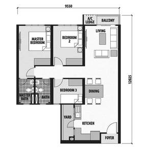 NEW P/Furnished Bintang Residensi Bukit Jalil nr Bandar Kinrara LRT