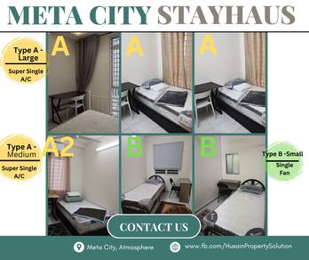 Bilik Sewa Meta Residence-3 min ke MRT - Internet laju- Kemasukan OKT!