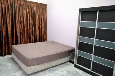 Furnished bedroom at Taman Kosas, Ampang. With security, next to LRT