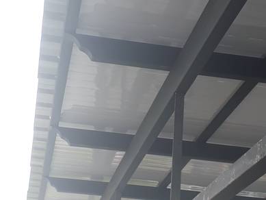 awning metal deck pu with metal