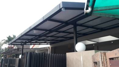 awning metal deck pu with metal