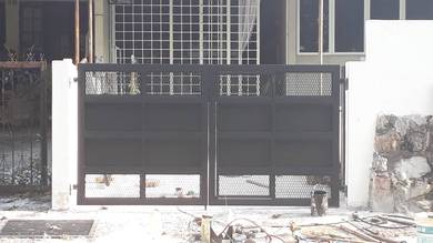 swing main gate with midh steel frame