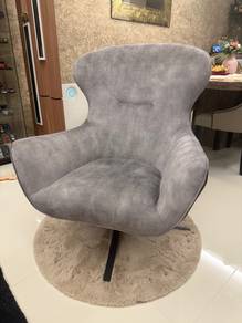 Modern Grey Swivel Lounge Chair
