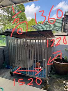 Large stainless steel dog cage