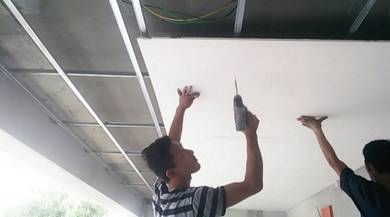 Khidmat Memasang Ceiling Cornice Partition Glass