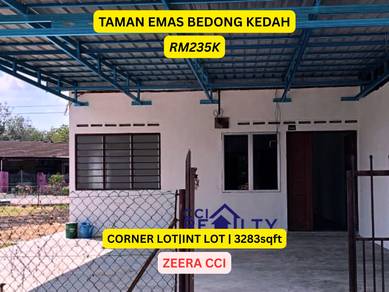 CORNER LOT, Single Storey Terrace House, Taman Emas Bedong Kedah