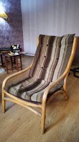 Scandinavian Rattan High back sofa chair