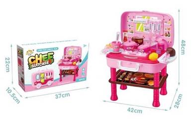 Kitchen Chef Playset (Suitcase Bag Chef) Toys