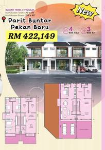 New_2 Storey Terrace_ Parit Buntar_Pekan Baru,Perak_Booking RM500 only