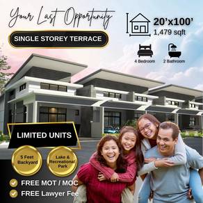 NEW 1 STOREY TERRACE IN KLUANG, JOHOR BIG SIZE 20'X100' 4Bed +2Bath