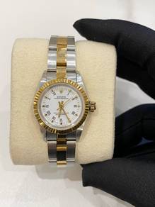 Rolex Oyster Perpetual 26 Half 18k750 Yellow Gold