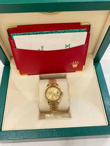 2000 Rolex Lady Datejust Full 18k750 Yellow Gold