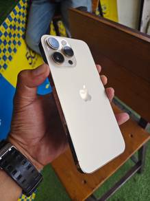 Iphone 14 pro max 128gb zpset gold cantik
