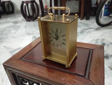 Antique Brass Mantel Min Clock (Germany)