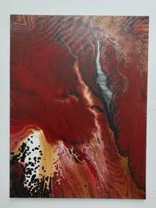 red abstract painting 