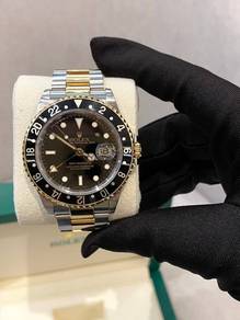 Rolex Gmt-Master ii Half 18k750 Yellow Gold Black