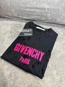 Authentic Givenchy Tee Destroyed Black XS OS P21”