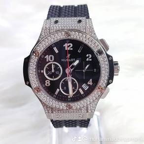 Hublot Big Bang steel paved diamonds 41mm 
