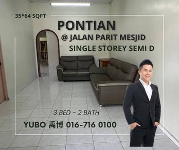Pontian (Jalan Parit Mesjid) Single Storey Semi-D