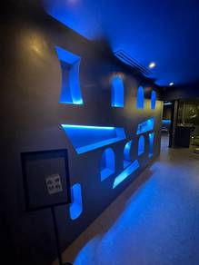 Custom Reception Cabinet + LED lighting