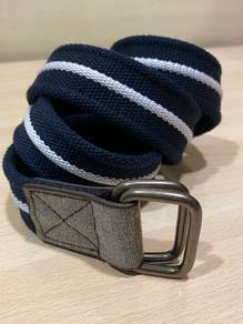Navy Striped Belt