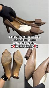 Authentic Ferragamo Heels Nude US7.5 EU38-EU38.5