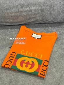 Authentic Gucci Interlock Orange Tee XS fit M P19”