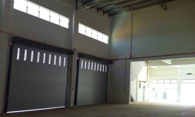 Senai, Innoparc, ground floor factory for rent, extra land with awning