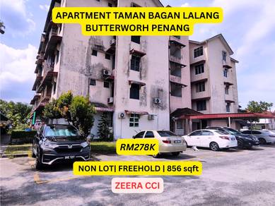 BELOW MV🔥 Apartment for sale, Taman Bagan lalang Butterworth Penang
