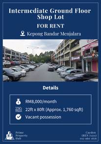 Ground Floor Intermediate Shop Lot - Kepong Menjalara